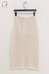 SWAYING 24 Autumn and Winter Thick Seamless Straight Skirt SW-SW24AW3B02-BAI White